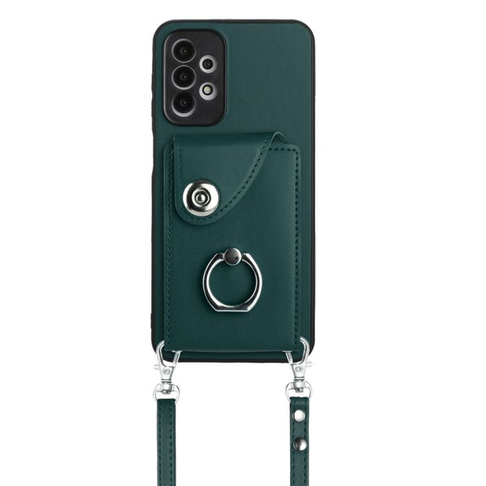 Organ Card Bag Ring Holder Phone Case with Long Lanyard, For Samsung Galaxy A13 4G, For Samsung Galaxy S22 Ultra 5G, For Samsung Galaxy S22+ 5G, For Samsung Galaxy S22 5G, For Samsung Galaxy S21 FE 5G, For Samsung Galaxy A52 5G, For Samsung Galaxy A12