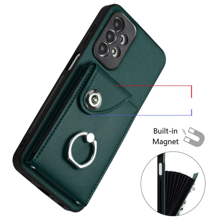 Organ Card Bag Ring Holder Phone Case with Long Lanyard, For Samsung Galaxy A13 4G, For Samsung Galaxy S22 Ultra 5G, For Samsung Galaxy S22+ 5G, For Samsung Galaxy S22 5G, For Samsung Galaxy S21 FE 5G, For Samsung Galaxy A52 5G, For Samsung Galaxy A12