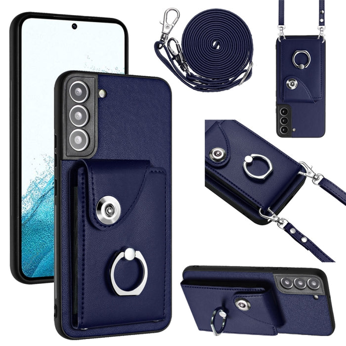 Organ Card Bag Ring Holder Phone Case with Long Lanyard, For Samsung Galaxy A13 4G, For Samsung Galaxy S22 Ultra 5G, For Samsung Galaxy S22+ 5G, For Samsung Galaxy S22 5G, For Samsung Galaxy S21 FE 5G, For Samsung Galaxy A52 5G, For Samsung Galaxy A12