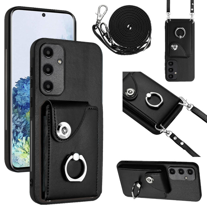 Organ Card Bag Ring Holder Phone Case with Long Lanyard, For Samsung Galaxy A55, For Samsung Galaxy A35, For Samsung Galaxy S24 Ultra 5G, For Samsung Galaxy S24+ 5G, For Samsung Galaxy S24 5G, For Samsung Galaxy A15 4G, For Samsung Galaxy A05����������...