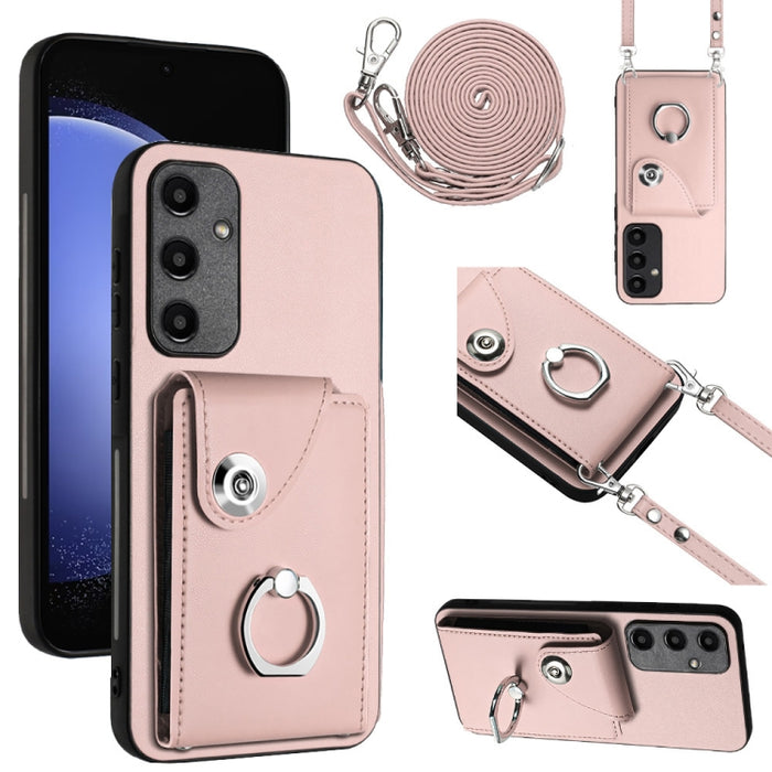 Organ Card Bag Ring Holder Phone Case with Long Lanyard, For Samsung Galaxy A55, For Samsung Galaxy A35, For Samsung Galaxy S24 Ultra 5G, For Samsung Galaxy S24+ 5G, For Samsung Galaxy S24 5G, For Samsung Galaxy A15 4G, For Samsung Galaxy A05����������...