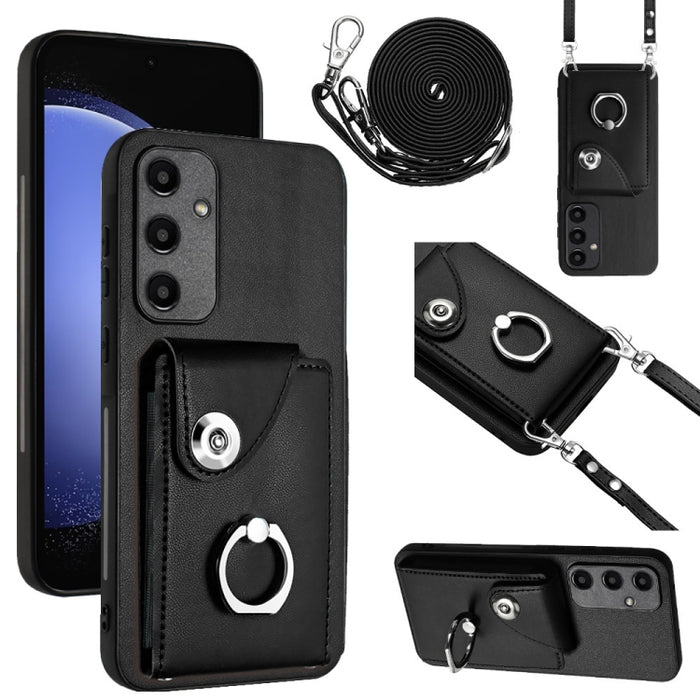Organ Card Bag Ring Holder Phone Case with Long Lanyard, For Samsung Galaxy A55, For Samsung Galaxy A35, For Samsung Galaxy S24 Ultra 5G, For Samsung Galaxy S24+ 5G, For Samsung Galaxy S24 5G, For Samsung Galaxy A15 4G, For Samsung Galaxy A05����������...