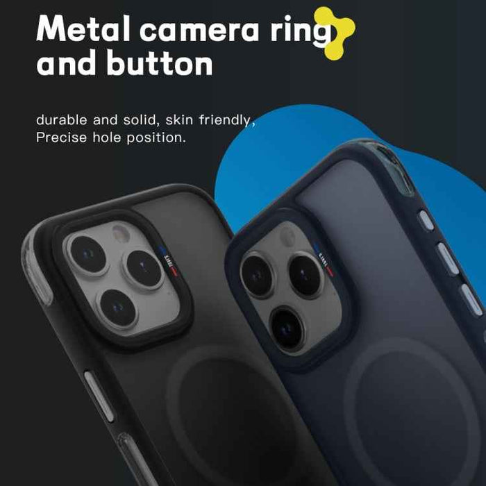 For iPhone 15 Pro Max TGVIS Vigor Series Airbag MagSafe Magnetic Phone Case(Transparent Grey)