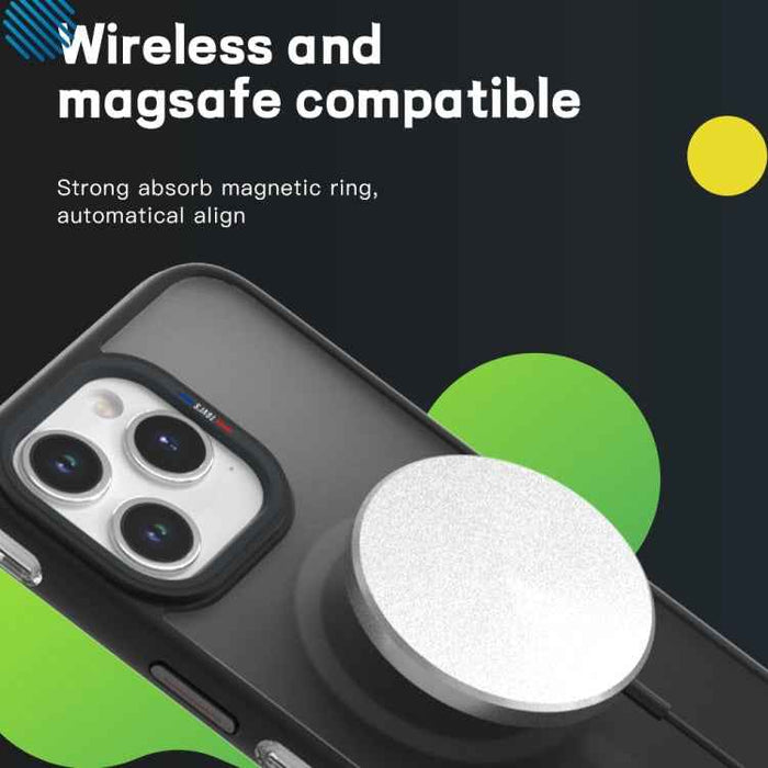 For iPhone 15 Pro Max TGVIS Vigor Series Airbag MagSafe Magnetic Phone Case(Transparent Grey)