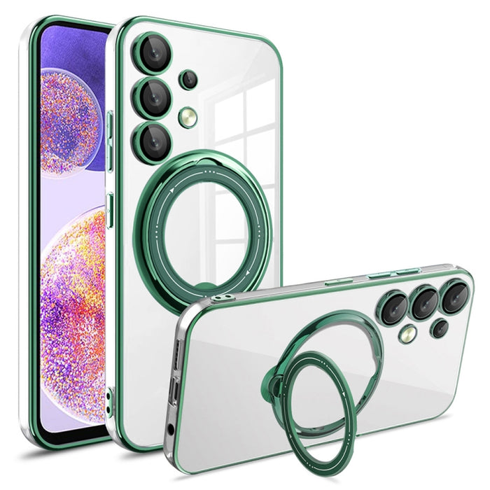 Electroplating MagSafe 360 Degree Rotation Holder Shockproof Phone Case, For Samsung Galaxy A24 4G / A25, For Samsung Galaxy A25 5G Global, For Samsung Galaxy S23 FE 5G, For Samsung Galaxy A23 4G / A23 5G, For Samsung Galaxy A14 4G / A14 5G            ...