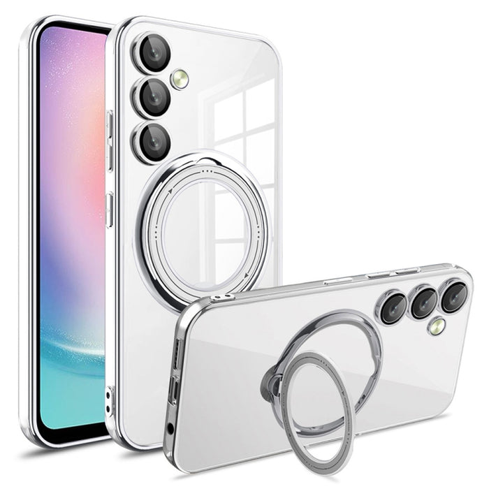 Electroplating MagSafe 360 Degree Rotation Holder Shockproof Phone Case, For Samsung Galaxy A24 4G / A25, For Samsung Galaxy A25 5G Global, For Samsung Galaxy S23 FE 5G, For Samsung Galaxy A23 4G / A23 5G, For Samsung Galaxy A14 4G / A14 5G            ...