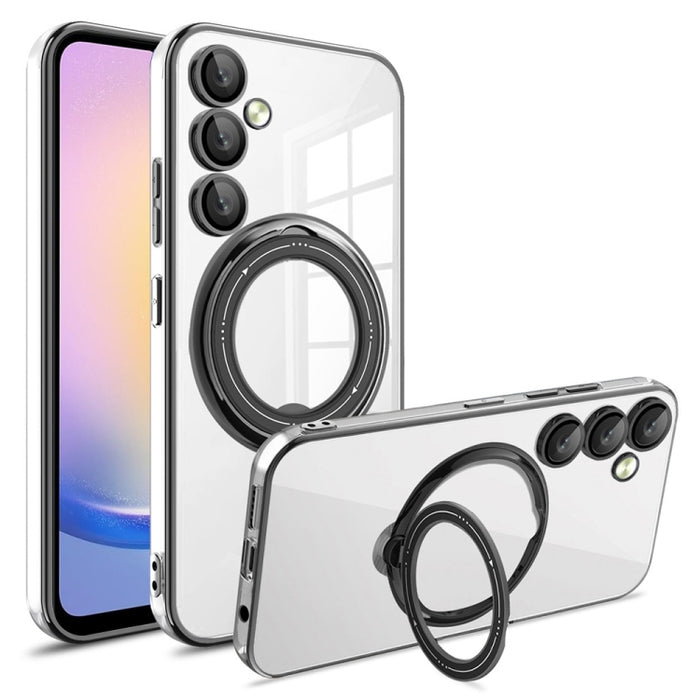 Electroplating MagSafe 360 Degree Rotation Holder Shockproof Phone Case, For Samsung Galaxy A24 4G / A25, For Samsung Galaxy A25 5G Global, For Samsung Galaxy S23 FE 5G, For Samsung Galaxy A23 4G / A23 5G, For Samsung Galaxy A14 4G / A14 5G            ...