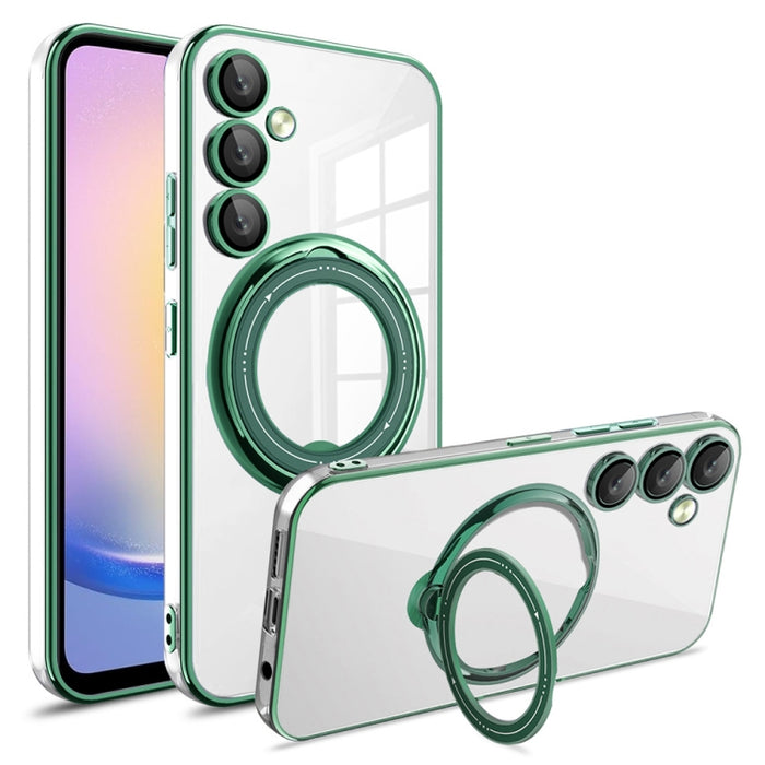 Electroplating MagSafe 360 Degree Rotation Holder Shockproof Phone Case, For Samsung Galaxy A24 4G / A25, For Samsung Galaxy A25 5G Global, For Samsung Galaxy S23 FE 5G, For Samsung Galaxy A23 4G / A23 5G, For Samsung Galaxy A14 4G / A14 5G            ...