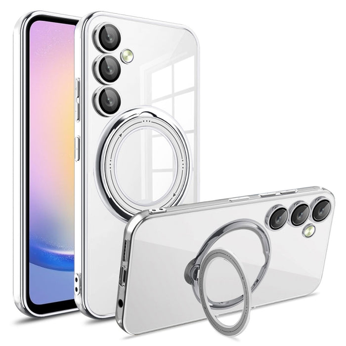 Electroplating MagSafe 360 Degree Rotation Holder Shockproof Phone Case, For Samsung Galaxy A24 4G / A25, For Samsung Galaxy A25 5G Global, For Samsung Galaxy S23 FE 5G, For Samsung Galaxy A23 4G / A23 5G, For Samsung Galaxy A14 4G / A14 5G            ...