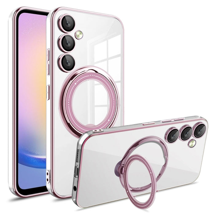 Electroplating MagSafe 360 Degree Rotation Holder Shockproof Phone Case, For Samsung Galaxy A24 4G / A25, For Samsung Galaxy A25 5G Global, For Samsung Galaxy S23 FE 5G, For Samsung Galaxy A23 4G / A23 5G, For Samsung Galaxy A14 4G / A14 5G            ...