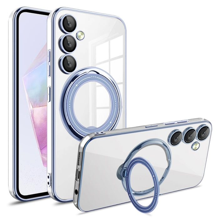 Electroplating MagSafe 360 Degree Rotation Holder Shockproof Phone Case, For Samsung Galaxy A55, For Samsung Galaxy A35, For Samsung Galaxy S24 Ultra, For Samsung Galaxy S24+, For Samsung Galaxy S24, For Samsung Galaxy A15, For Samsung Galaxy A05������...