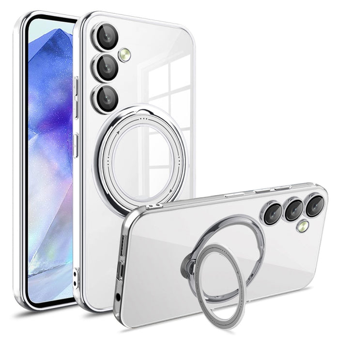 Electroplating MagSafe 360 Degree Rotation Holder Shockproof Phone Case, For Samsung Galaxy A55, For Samsung Galaxy A35, For Samsung Galaxy S24 Ultra, For Samsung Galaxy S24+, For Samsung Galaxy S24, For Samsung Galaxy A15, For Samsung Galaxy A05������...