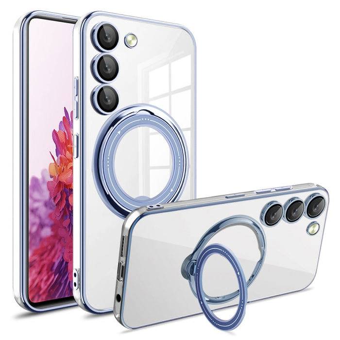 Electroplating MagSafe 360 Degree Rotation Holder Shockproof Phone Case, For Samsung Galaxy S23+, For Samsung Galaxy S23, For Samsung Galaxy S20 FE, For Samsung Galaxy A13 4G, For Samsung Galaxy S22 Ultra, For Samsung Galaxy S22+, For Samsung Galaxy S2...