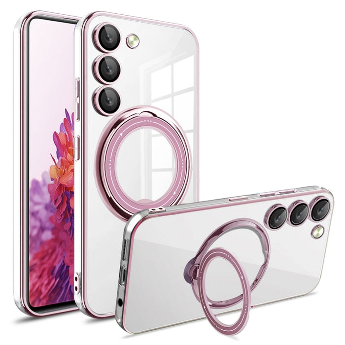 Electroplating MagSafe 360 Degree Rotation Holder Shockproof Phone Case, For Samsung Galaxy S23+, For Samsung Galaxy S23, For Samsung Galaxy S20 FE, For Samsung Galaxy A13 4G, For Samsung Galaxy S22 Ultra, For Samsung Galaxy S22+, For Samsung Galaxy S2...