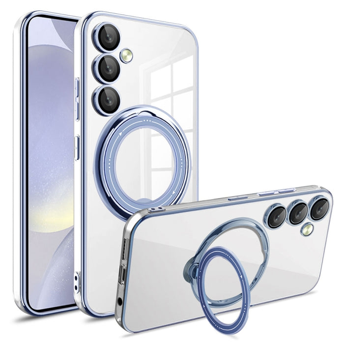 Electroplating MagSafe 360 Degree Rotation Holder Shockproof Phone Case, For Samsung Galaxy A55, For Samsung Galaxy A35, For Samsung Galaxy S24 Ultra, For Samsung Galaxy S24+, For Samsung Galaxy S24, For Samsung Galaxy A15, For Samsung Galaxy A05      ...