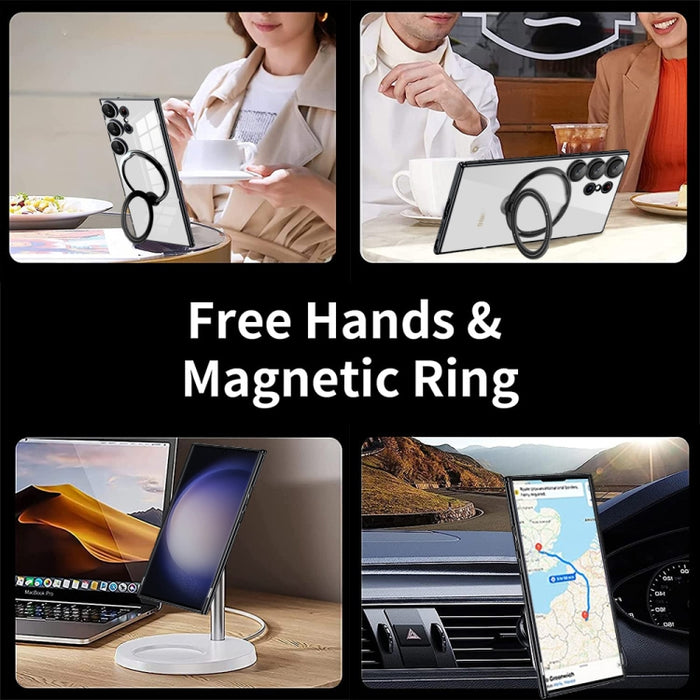 Electroplating MagSafe 360 Degree Rotation Holder Shockproof Phone Case, For Samsung Galaxy A24 4G / A25, For Samsung Galaxy A25 5G Global, For Samsung Galaxy S23 FE 5G, For Samsung Galaxy A23 4G / A23 5G, For Samsung Galaxy A14 4G / A14 5G������������...