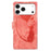 For iPhone 17 Pro Max Pen Heart Cat Embossed Leather Phone Case(Orange)