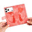 For iPhone 17 Pro Max Pen Heart Cat Embossed Leather Phone Case(Orange)