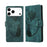 For iPhone 17 Pro Max Pen Heart Cat Embossed Leather Phone Case(Green)