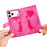 For iPhone 17 Pro Max Pen Heart Cat Embossed Leather Phone Case(Pink)