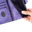 For iPhone 17 Pen Heart Cat Embossed Leather Phone Case(Purple)