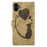 For iPhone 17 Pen Heart Cat Embossed Leather Phone Case(Apricot)