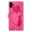 For iPhone 17 Pen Heart Cat Embossed Leather Phone Case(Pink)