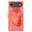For iPhone 17 Air Pen Heart Cat Embossed Leather Phone Case(Orange)