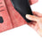 For iPhone 17 Air Pen Heart Cat Embossed Leather Phone Case(Orange)