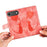For iPhone 17 Air Pen Heart Cat Embossed Leather Phone Case(Orange)