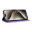 For iPhone 17 Air Pen Heart Cat Embossed Leather Phone Case(Purple)
