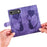 For iPhone 17 Air Pen Heart Cat Embossed Leather Phone Case(Purple)