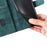 For iPhone 17 Air Pen Heart Cat Embossed Leather Phone Case(Green)