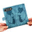 For iPhone 17 Air Pen Heart Cat Embossed Leather Phone Case(Blue)
