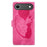 For iPhone 17 Air Pen Heart Cat Embossed Leather Phone Case(Pink)