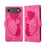 For iPhone 17 Air Pen Heart Cat Embossed Leather Phone Case(Pink)