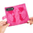 For iPhone 17 Air Pen Heart Cat Embossed Leather Phone Case(Pink)