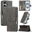 LC.IMEEKE Calf Texture Horizontal Flip Leather Case For iPhone 17(Grey)