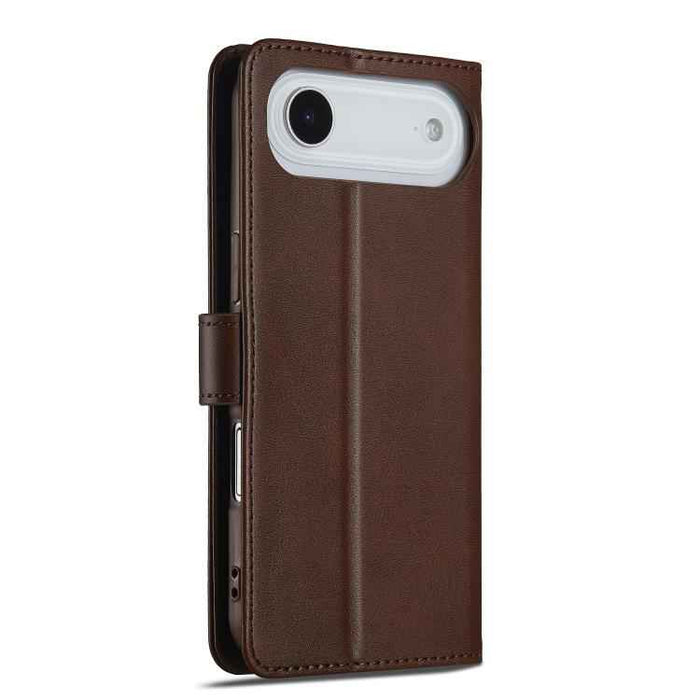 LC.IMEEKE Calf Texture Horizontal Flip Leather Case For iPhone 17 Air(Brown)