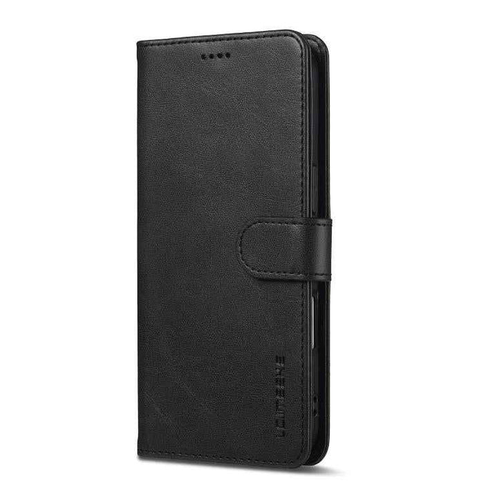 LC.IMEEKE Calf Texture Horizontal Flip Leather Case For iPhone 17 Air(Black)