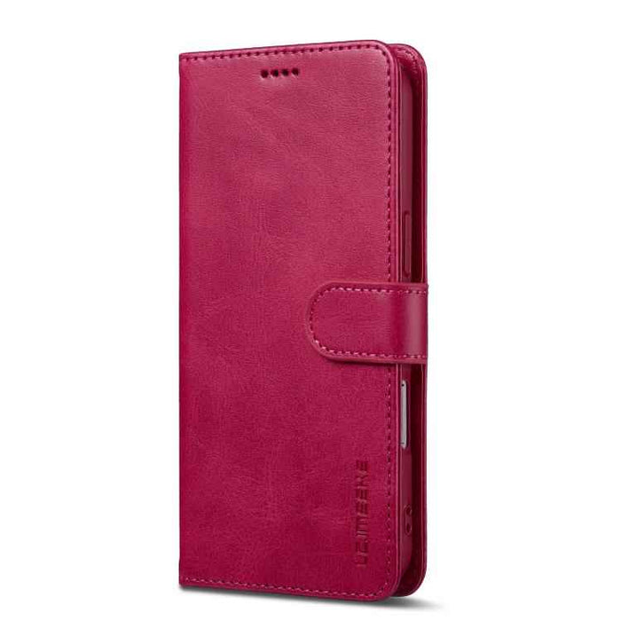 LC.IMEEKE Calf Texture Horizontal Flip Leather Case For iPhone 17 Air(Red)