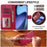 LC.IMEEKE Calf Texture Horizontal Flip Leather Case For iPhone 17 Air(Red)