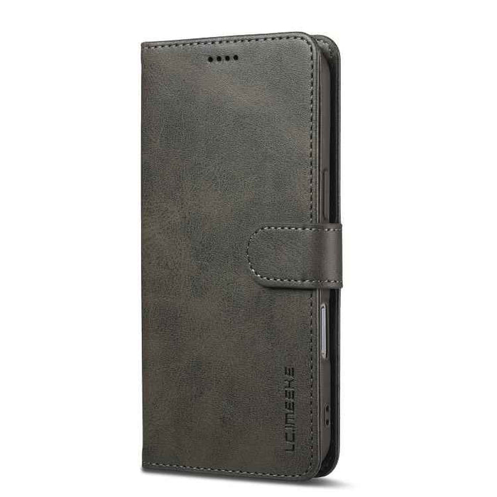 LC.IMEEKE Calf Texture Horizontal Flip Leather Case For iPhone 17 Air(Grey)