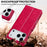LC.IMEEKE Calf Texture Horizontal Flip Leather Case For iPhone 17 Pro Max(Red)