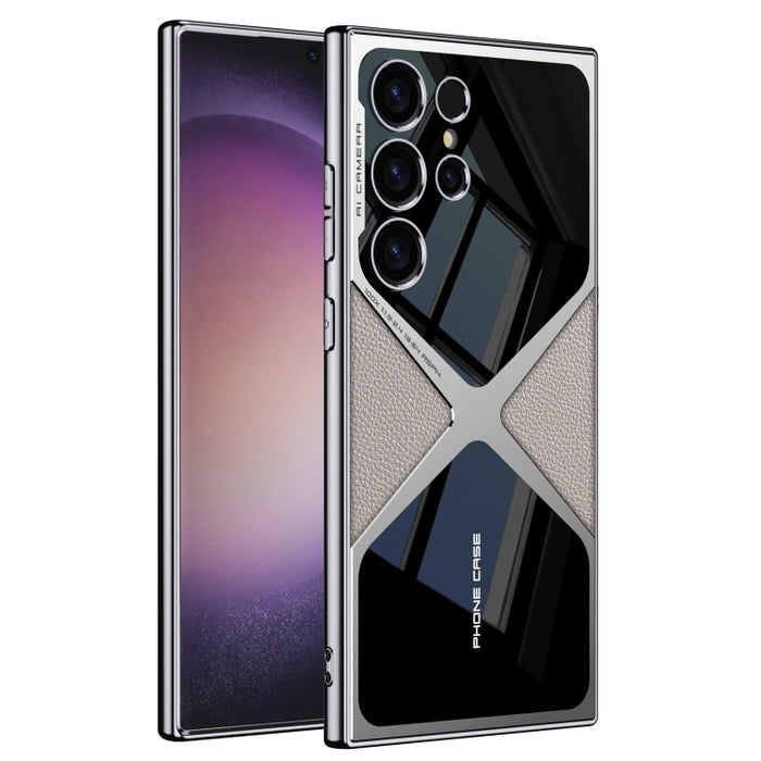 GKK Leather Electroplating Supersonic Speed Shockproof Phone Case, For Samsung Galaxy S26 Ultra 5G, For Samsung Galaxy S25 Ultra 5G, For Samsung Galaxy S24 Ultra, For Samsung Galaxy S23 Ultra