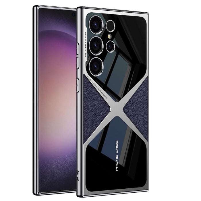 GKK Leather Electroplating Supersonic Speed Shockproof Phone Case, For Samsung Galaxy S26 Ultra 5G, For Samsung Galaxy S25 Ultra 5G, For Samsung Galaxy S24 Ultra, For Samsung Galaxy S23 Ultra