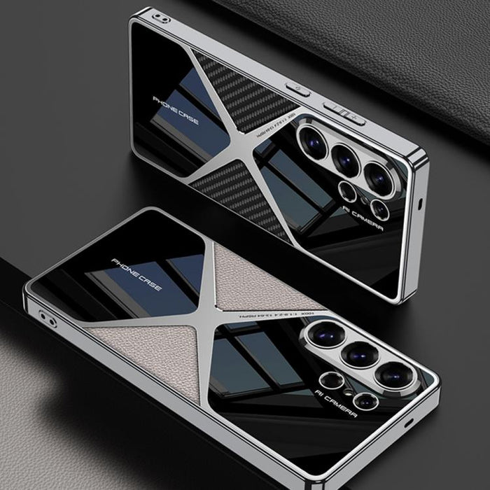 GKK Leather Electroplating Supersonic Speed Shockproof Phone Case, For Samsung Galaxy S26 Ultra 5G, For Samsung Galaxy S25 Ultra 5G, For Samsung Galaxy S24 Ultra, For Samsung Galaxy S23 Ultra