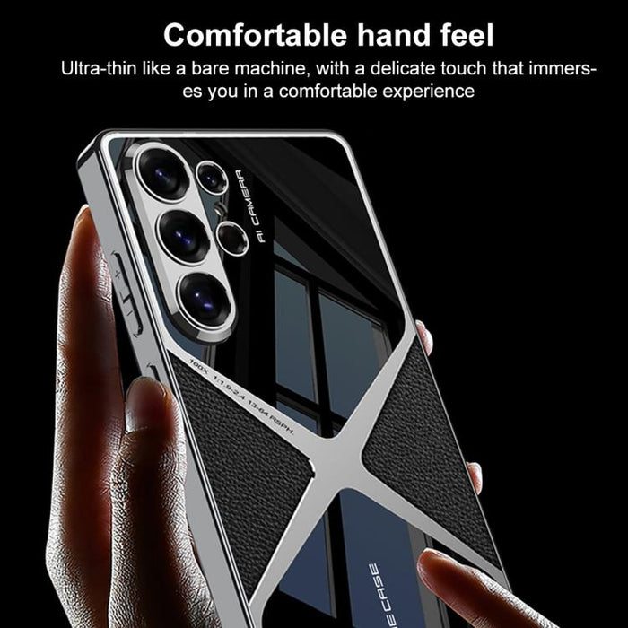 GKK Leather Electroplating Supersonic Speed Shockproof Phone Case, For Samsung Galaxy S26 Ultra 5G, For Samsung Galaxy S25 Ultra 5G, For Samsung Galaxy S24 Ultra, For Samsung Galaxy S23 Ultra