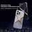 For iPhone 15 Pro Max Frameless X-shaped Metal Phone Case(Grey)