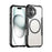 For iPhone 16 Carbon Fiber Texture MagSafe Translucent Phone Case(Black)